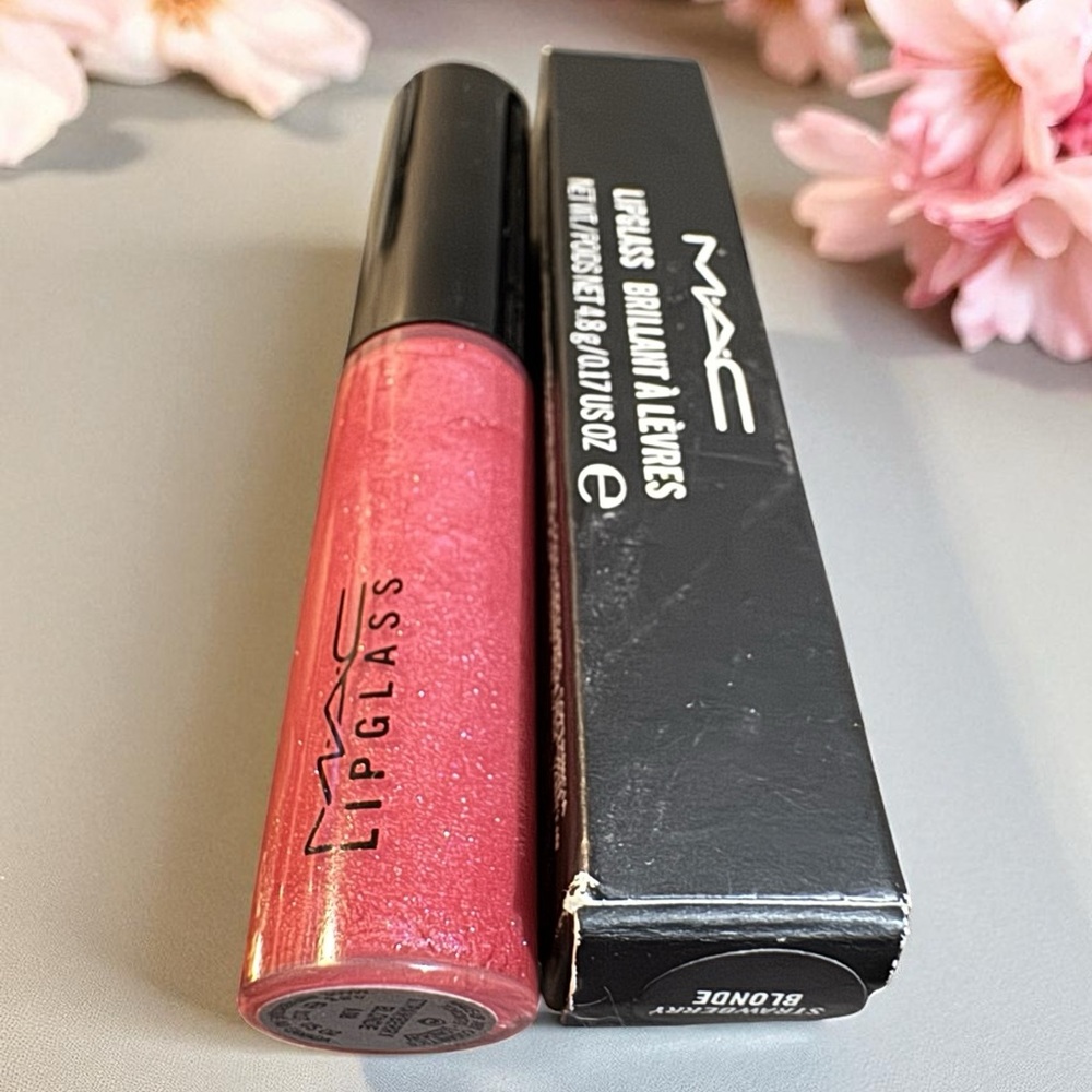 MAC STRAWBERRY BLONDE LIPGLASS. LIMITED EDITION. NEW IN BOX. - Picture 10 of 11